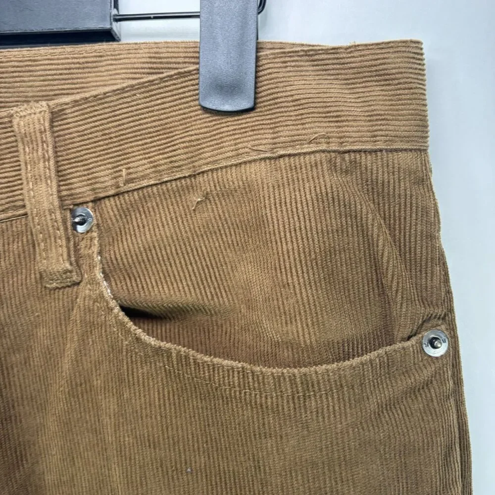 Banana Republic Straight Leg Corduroy Pants Men 32x34 (31x33 Actual) Light Brown